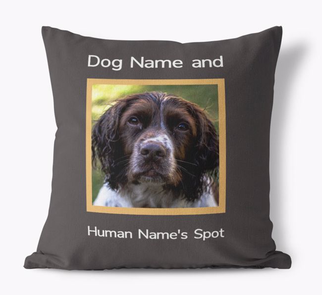 Our Spot: Personalised {breedFullName} Photo Upload cushion